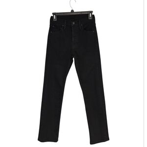 MOTHER Black Straight Leg Jeans